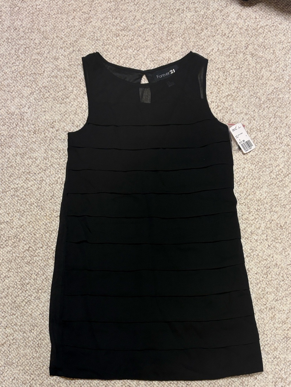 Forever 21 Black Chiffon Sleeveless Dress